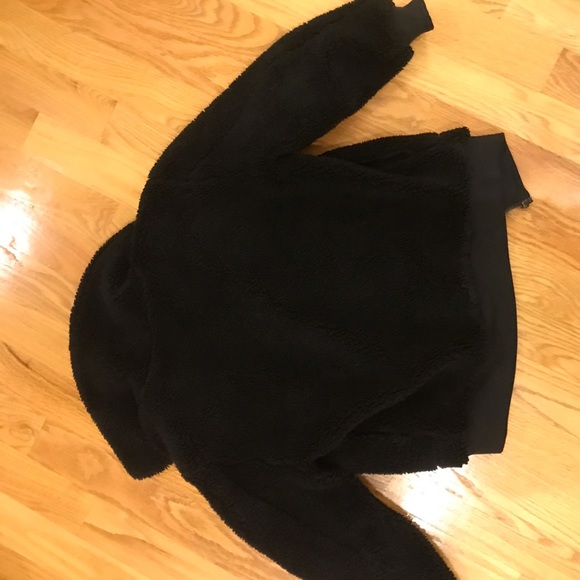 Aritzia Wilfred Free Teddy Sherpa Jacket, Black, Small - Picture 3 of 3